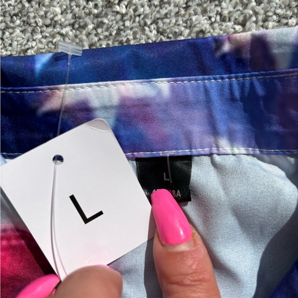 NWT Men’s Short Sleeve Button Up Patriotic, American Flag, Eagle, Large Shirt - Picture 5 of 7